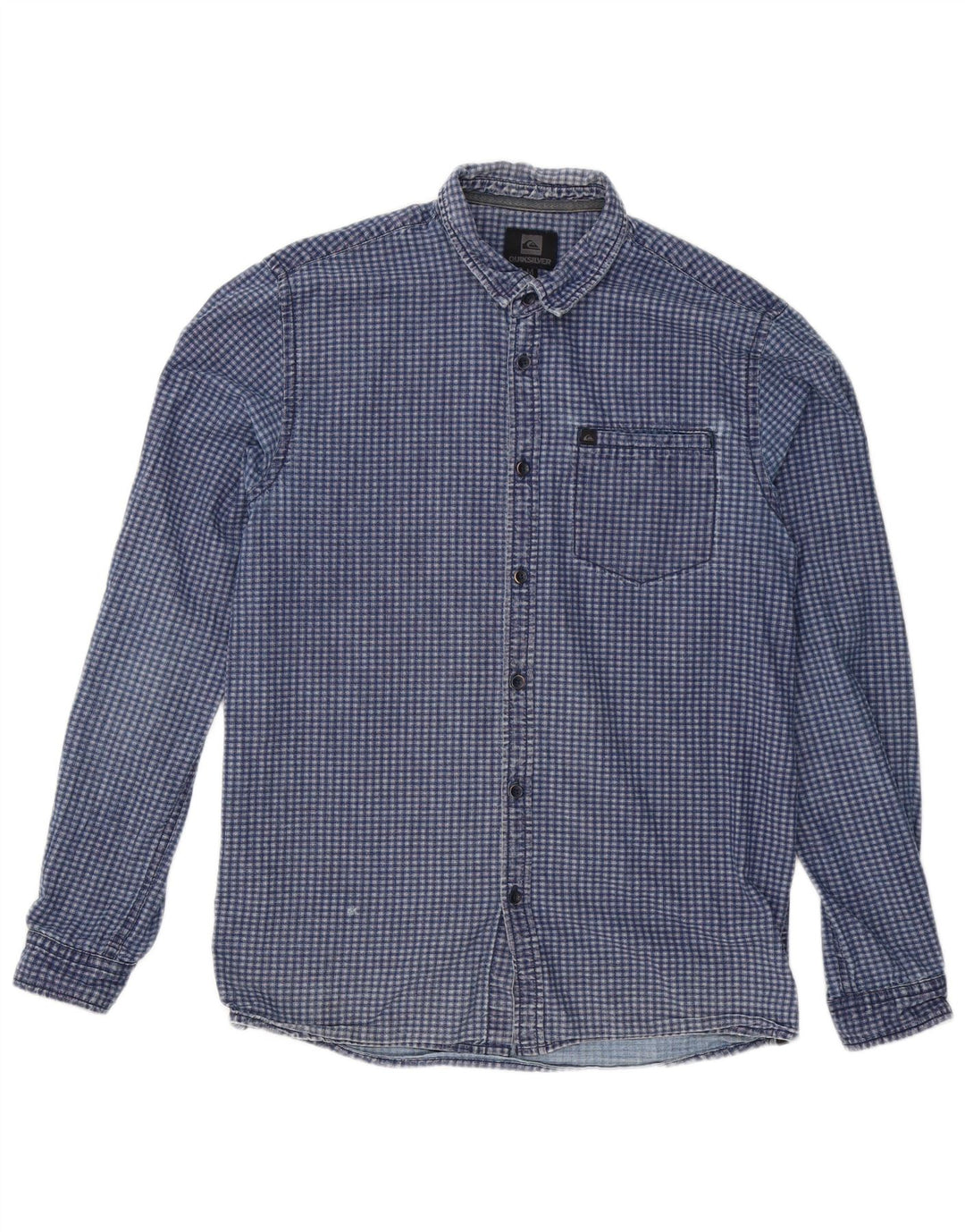 Quiksilver herre Slim Fit skjorte Medium marineblå ternet bomuld