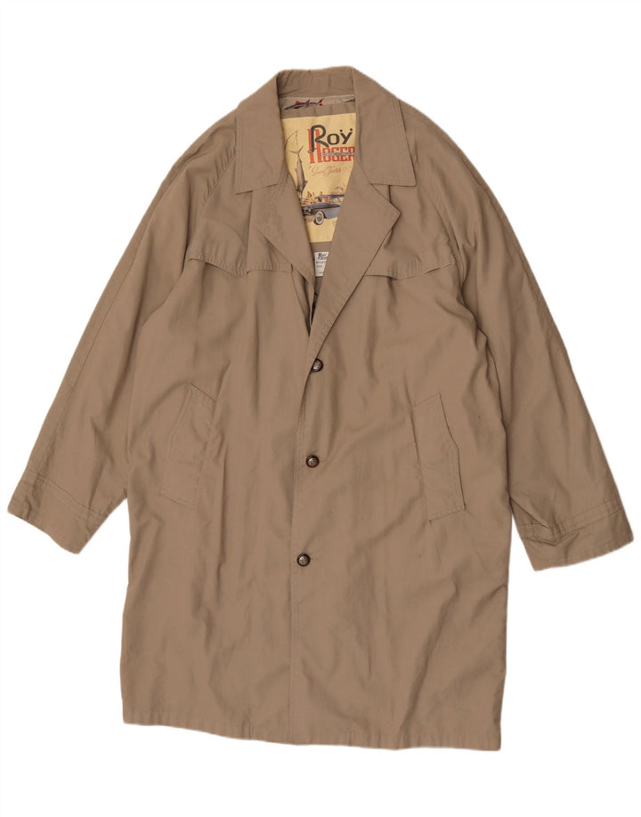 Roy Rogers Herre Loose Fit Trench Coat UK 38 Medium Grå Bomuld