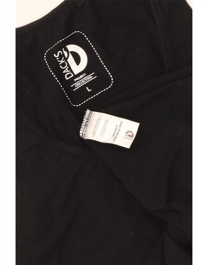 Dacks Dame Vest Top UK 14 Stor Sort Bomuld