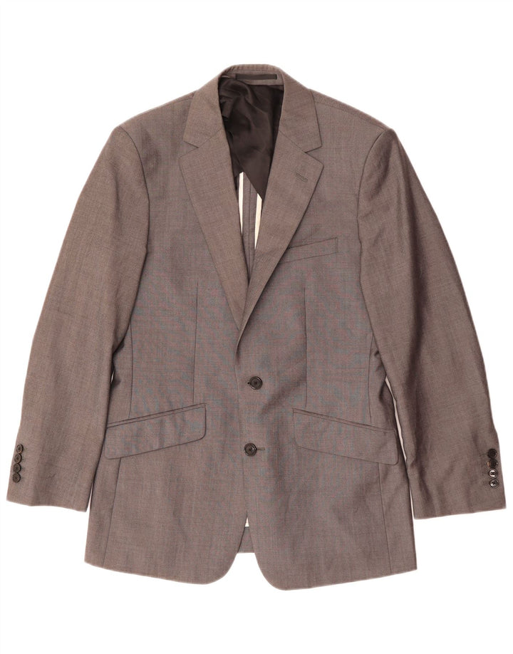 Reiss Herre 2-knaps blazerjakke UK 38 Medium Grey Uld