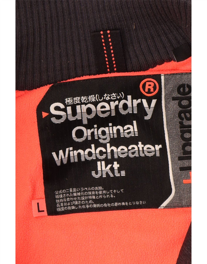 SUPERDRY vindjakke til kvinder med hætte vindjakke UK 16 Large Black