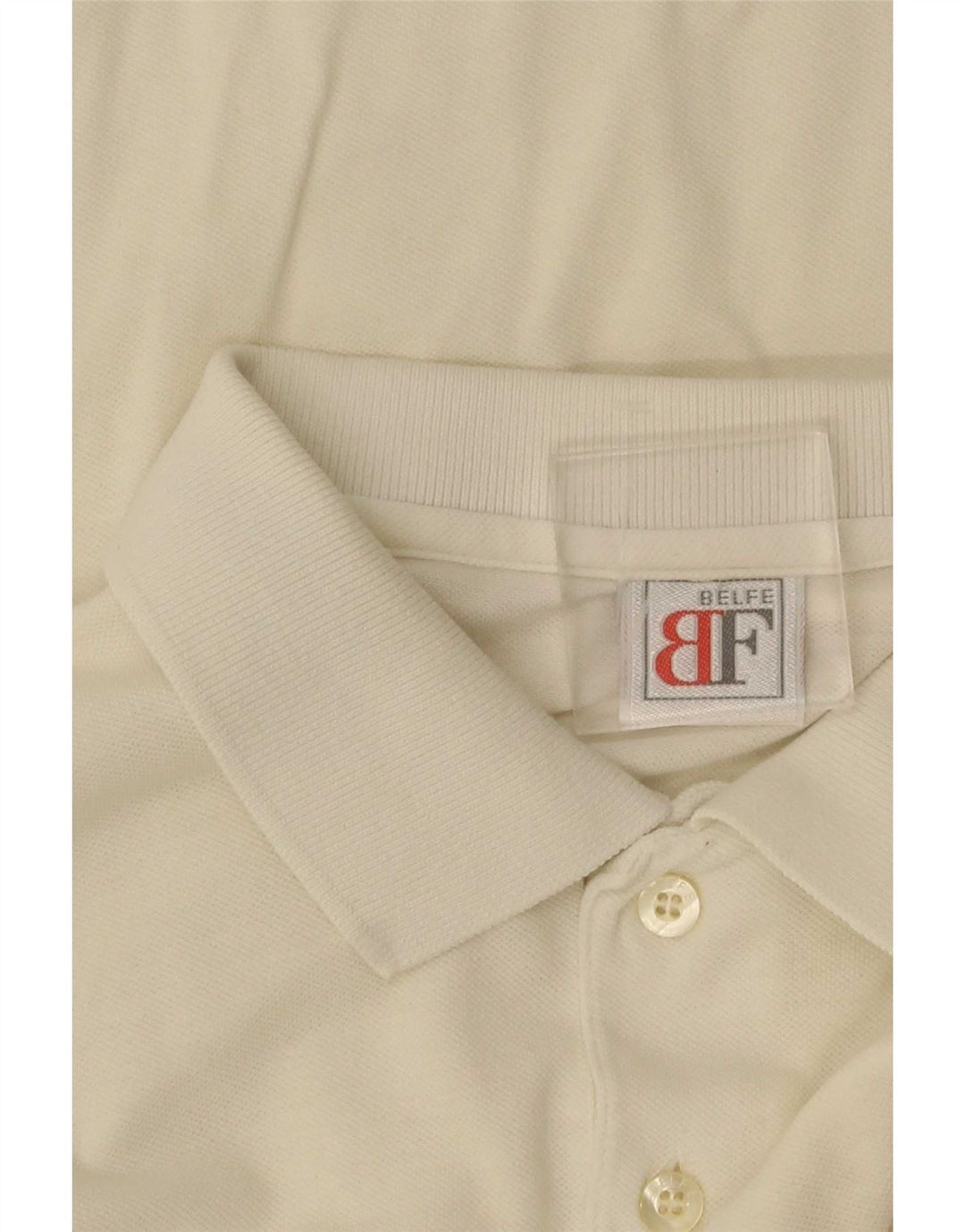 Belfe & Belfe Herre Grafisk Polo Shirt UK 40 Medium White