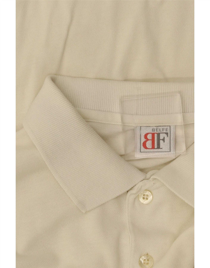 Belfe & Belfe Herre Grafisk Polo Shirt UK 40 Medium White