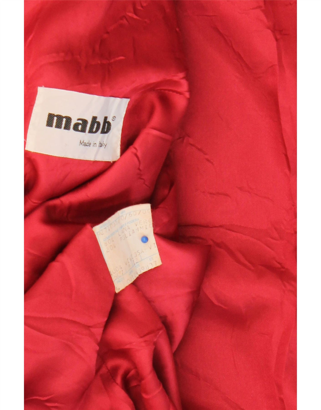 mabb Dame Oversized Dobbeltradet Frakke UK 18 XL Rød Uld