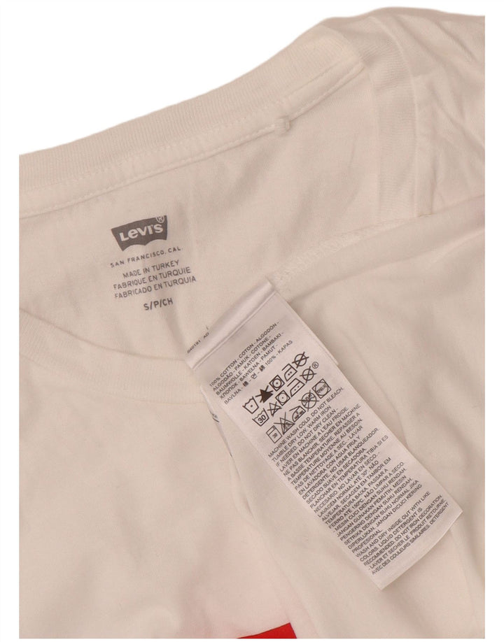 Levi's Grafisk T-shirt top til kvinder DK 10 Lille hvid bomuld