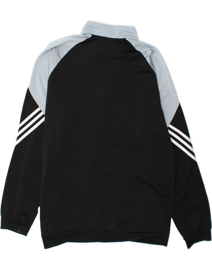 ADIDAS Mens Tracksuit Top Jacket XL Black Colourblock Polyester Vintage Adidas and Second-Hand Adidas from Messina Hembry 