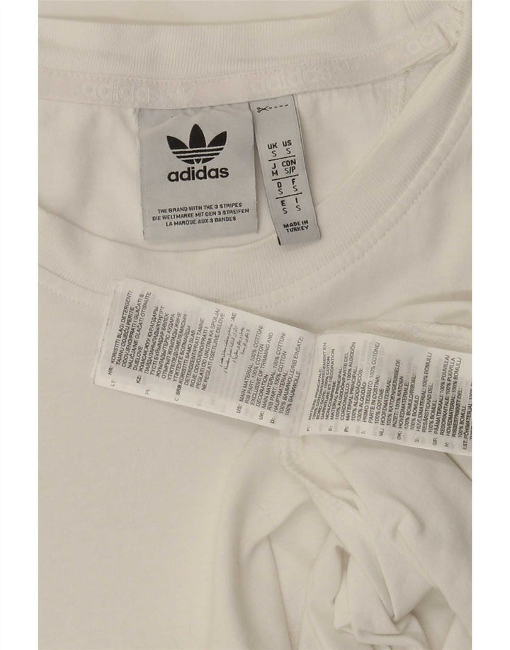 Adidas herre T-shirt top lille hvid bomuld
