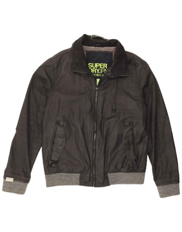 Superdry Vokset bomuldsjakke til mænd UK 44 2XL Sort