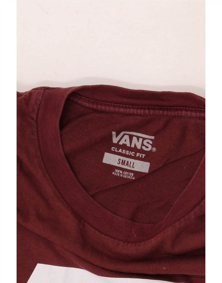 Vans Herre Classic Fit Grafisk T-shirt Top Lille rødbrun bomuld