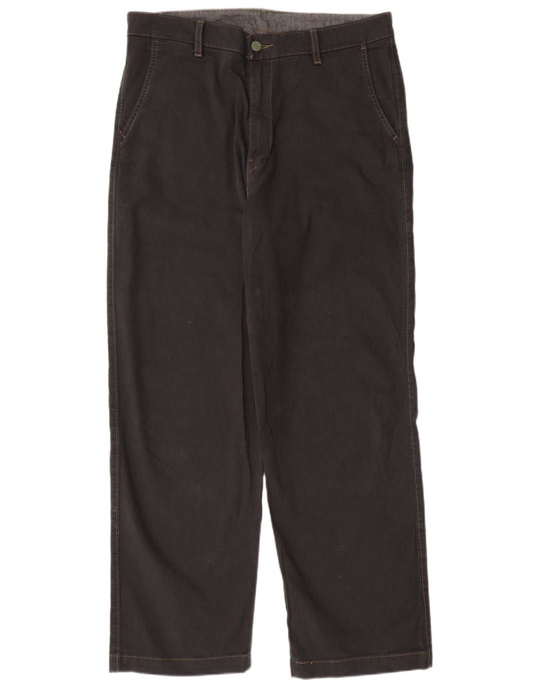 LEVI'S Herre 540 Lige Chinobukser W33 L29 Sort Bomuld