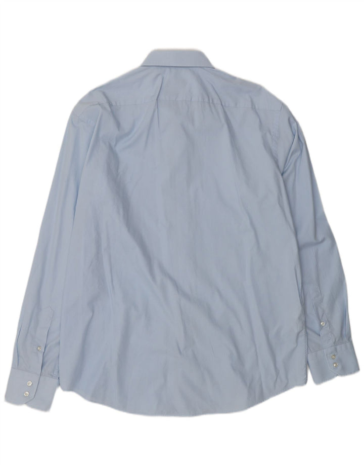 HUGO BOSS Herre Regular Fit skjorte str. 44 17 1/2 XL Blå bomuld