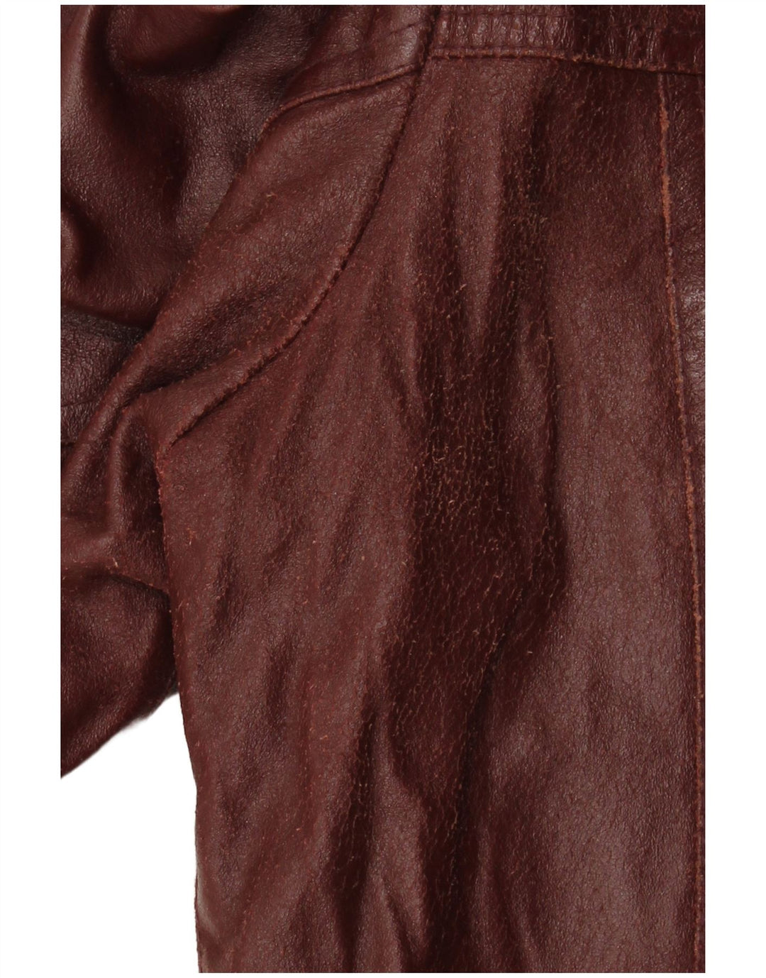 VINTAGE Herre 4-knaps læderblazerjakke IT 50 Large Burgundy Læder