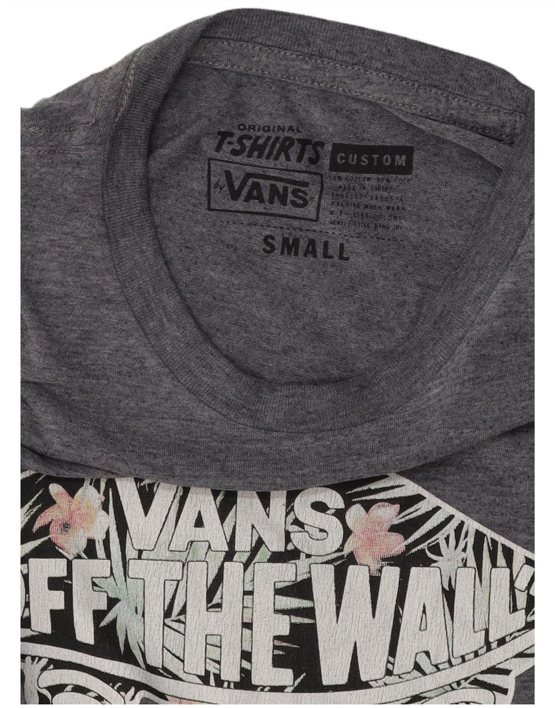 VANS Herre Custom Fit grafisk T-shirt top lille marineblå bomuld