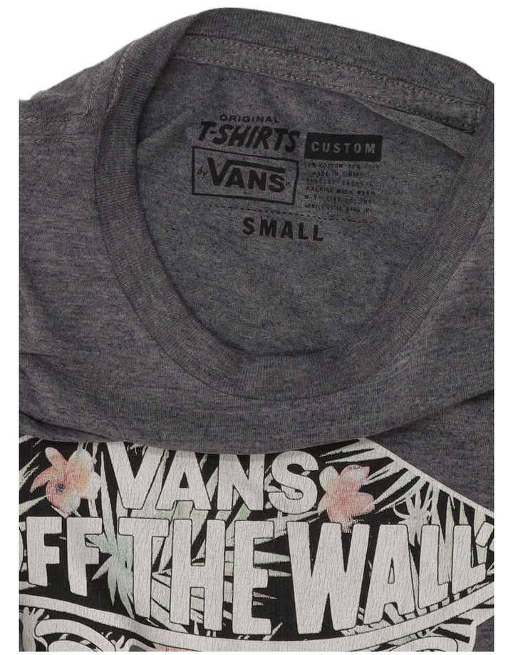 VANS Herre Custom Fit grafisk T-shirt top lille marineblå bomuld