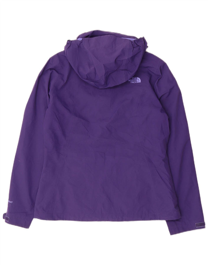 THE NORTH FACE Dame Hyvent Regnjakke med hætte UK 14 Medium Lilla Nylon