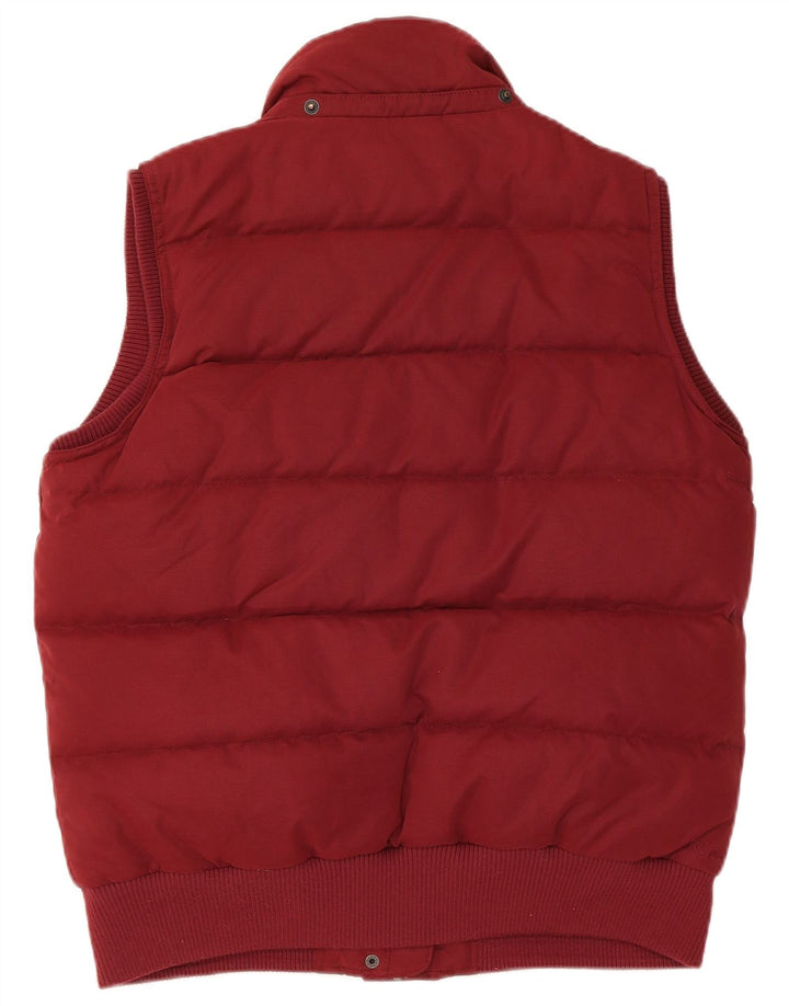 Fat Face Womens Polstret Gilet UK 14 Large Maroon Polyester