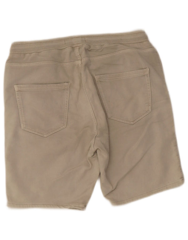 Zara Herre Cargo Shorts Large W32 Beige Bomuld