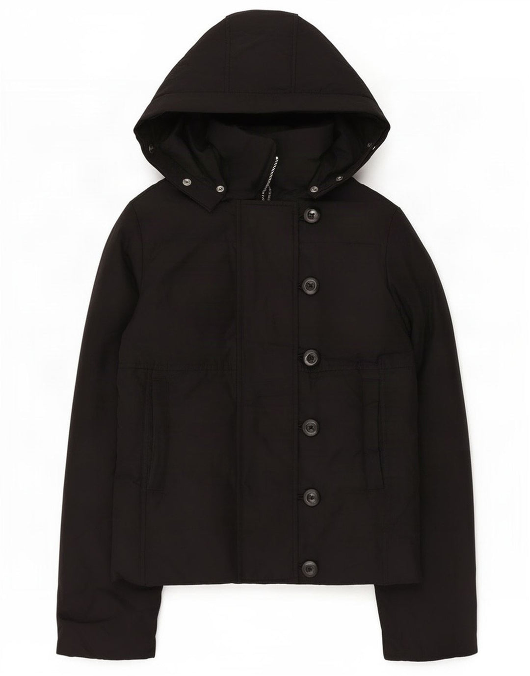 Gap Dame hætte vindjakke UK 6 XS sort polyester