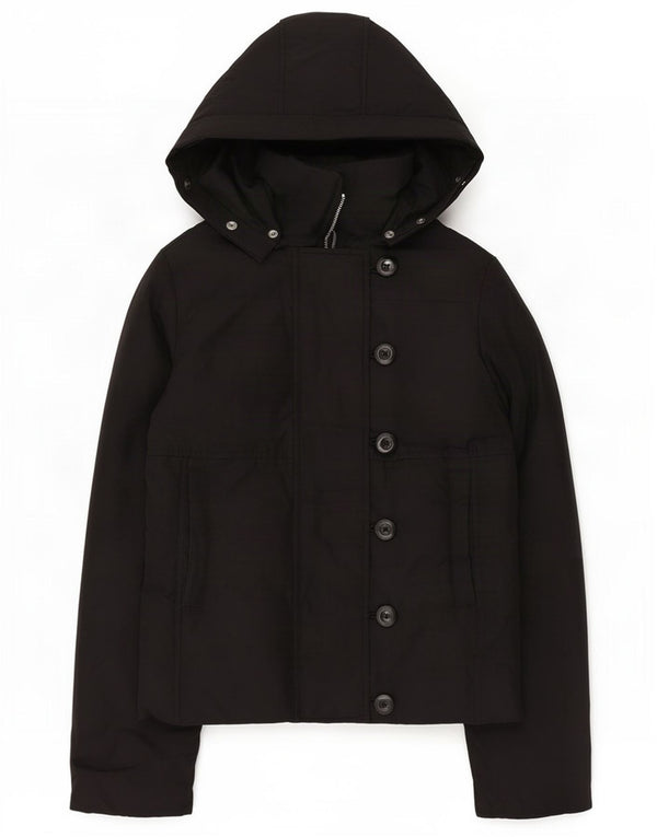 Gap Dame hætte vindjakke UK 6 XS sort polyester