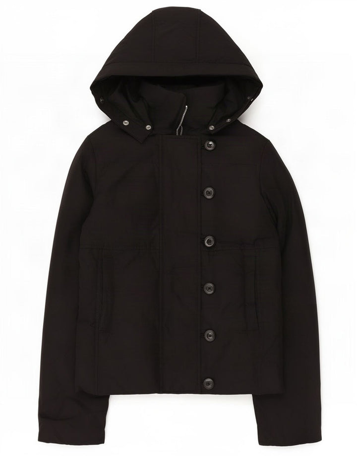 Gap Dame hætte vindjakke UK 6 XS sort polyester