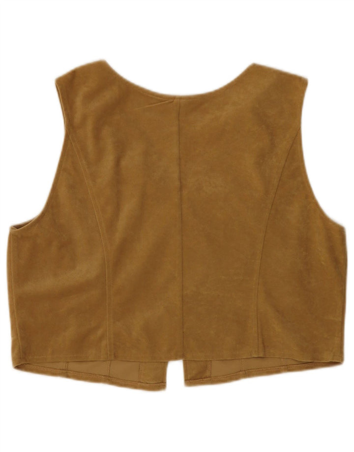 WOODPECKER Dame Velour vest UK 16 Stor Beige Polyester