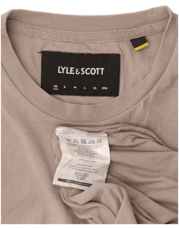 Lyle & Scott Herre T-Shirt Top XS Grå Bomuld