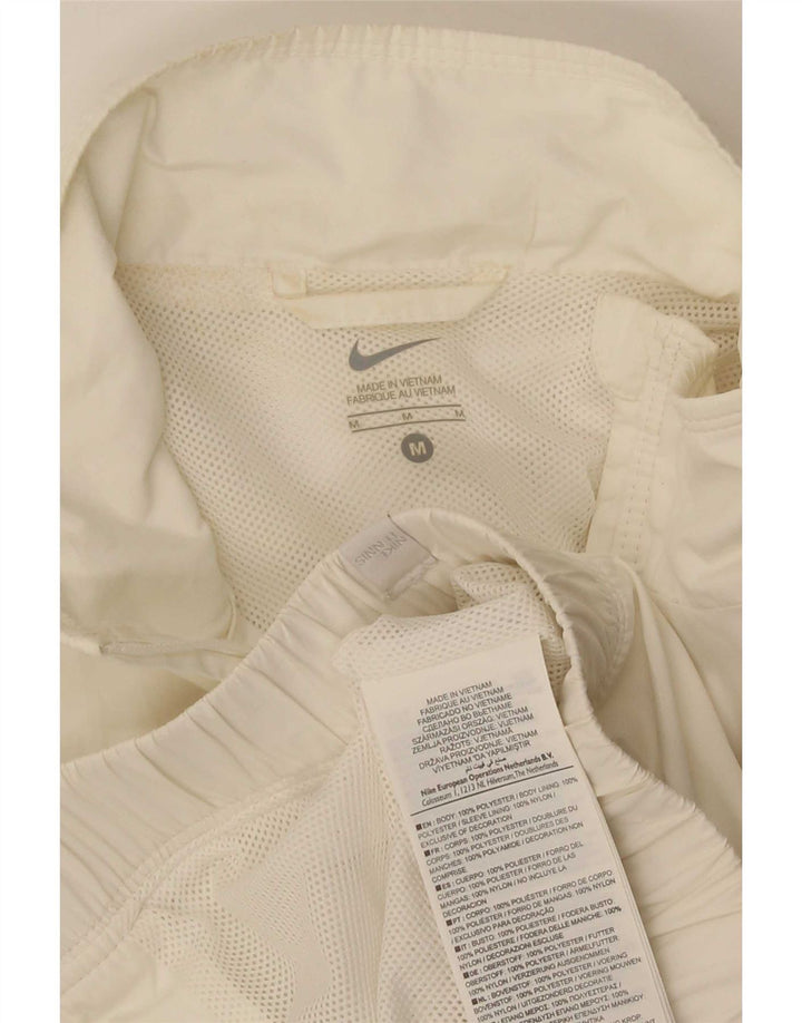 Nike træningsdragt topjakke til kvinder UK 12 Medium White Colourblock Polyester