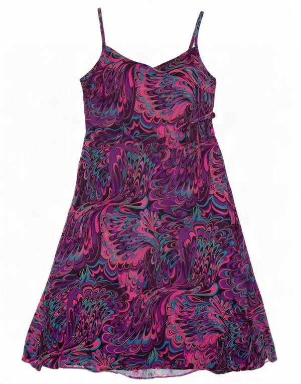 Joanna Hope Kvinders Abstrakt Mønster Slip Dress UK 16 Stor Flerfarvet