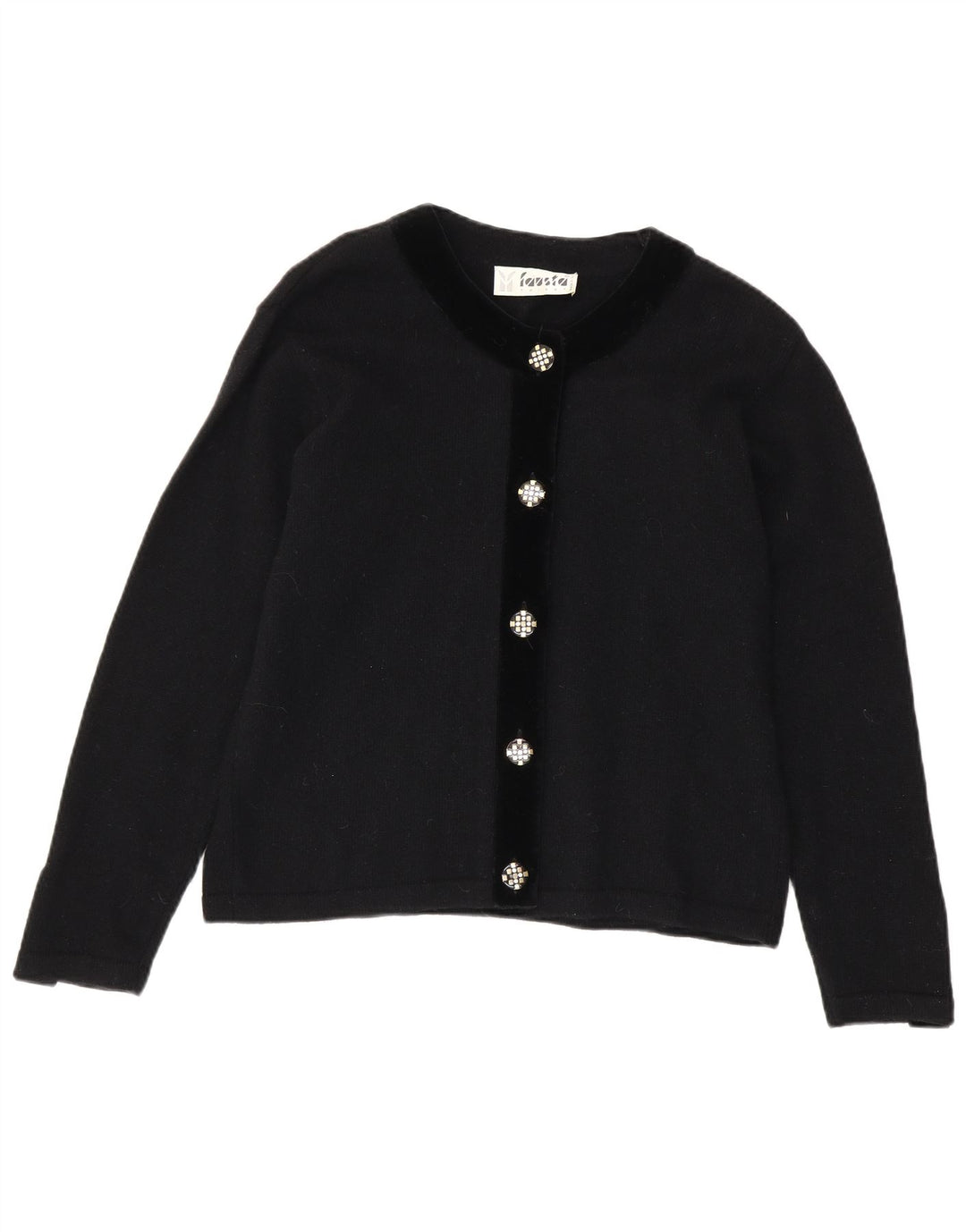 Fausta Dame Cardigan Sweater UK 14 Medium Black