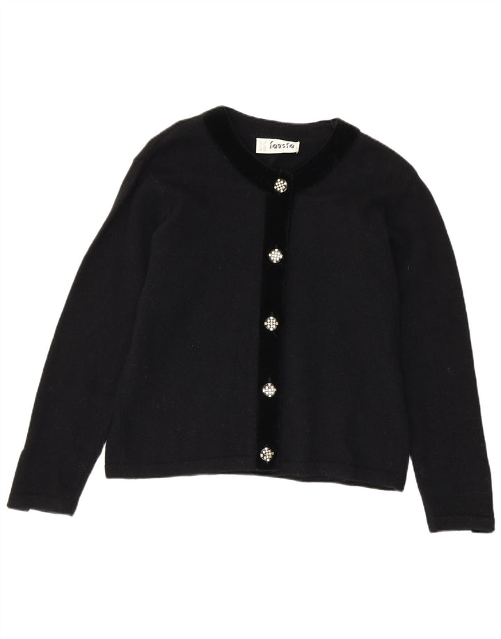 Fausta Dame Cardigan Sweater UK 14 Medium Black