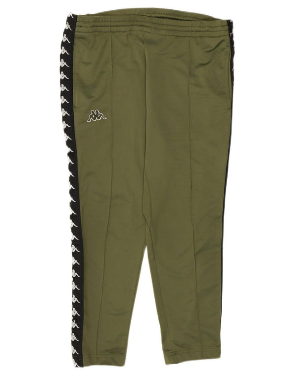 Kappa Graphic Tracksuit Bukser til kvinder UK 10 Small Khaki Colourblock