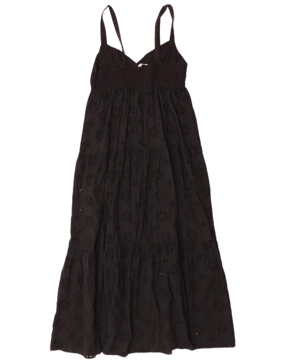 Zara Dame ærmeløs Maxikjole UK 12 Medium Sort