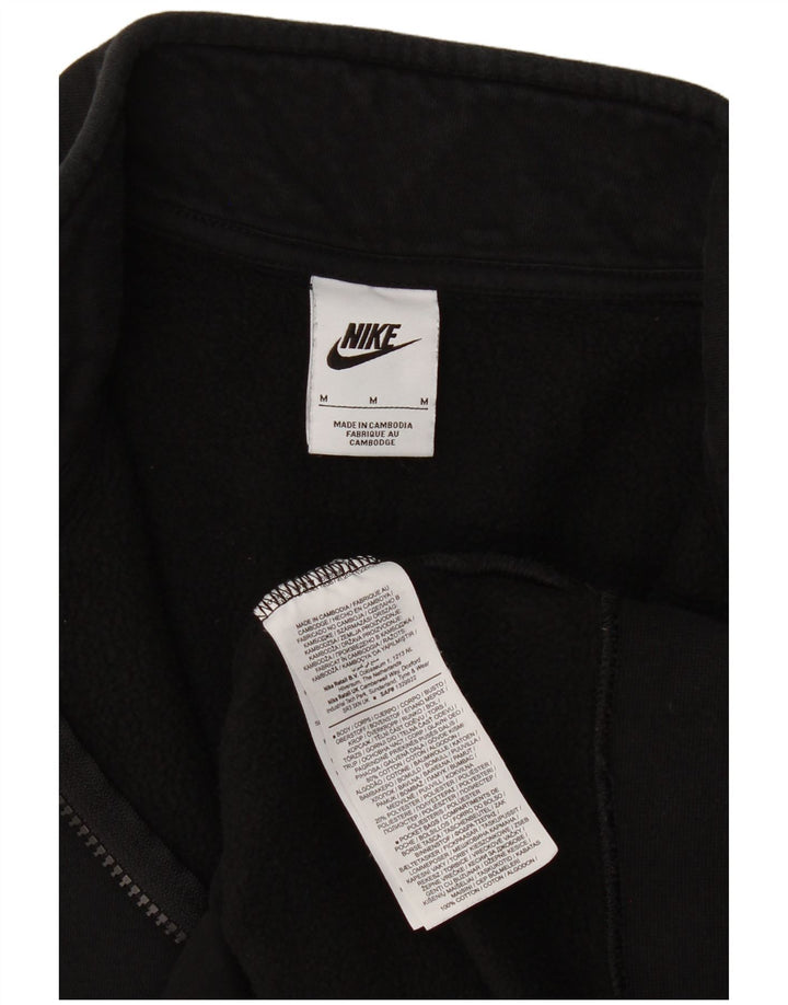 Nike Sweatshirt med lynlås til mænd mellem sort bomuld