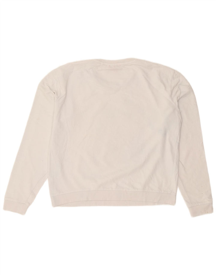 Guess Graphic Sweatshirt Jumper UK 16 Stor hvid bomuld