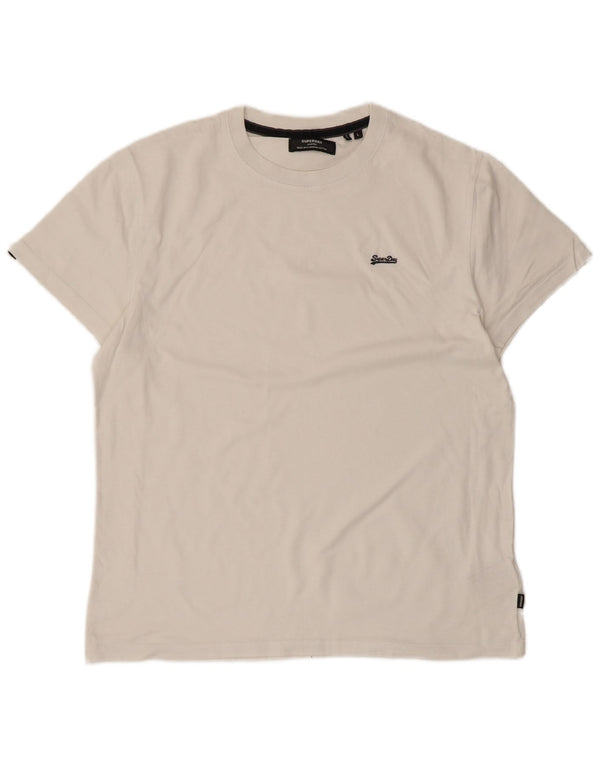 Superdry T-shirt top til mænd, stor hvid bomuld