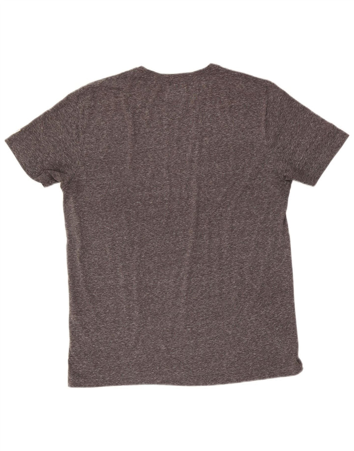 Marlboro Classics Herre Grafisk T-Shirt Top XL Grå Flecked Polyester