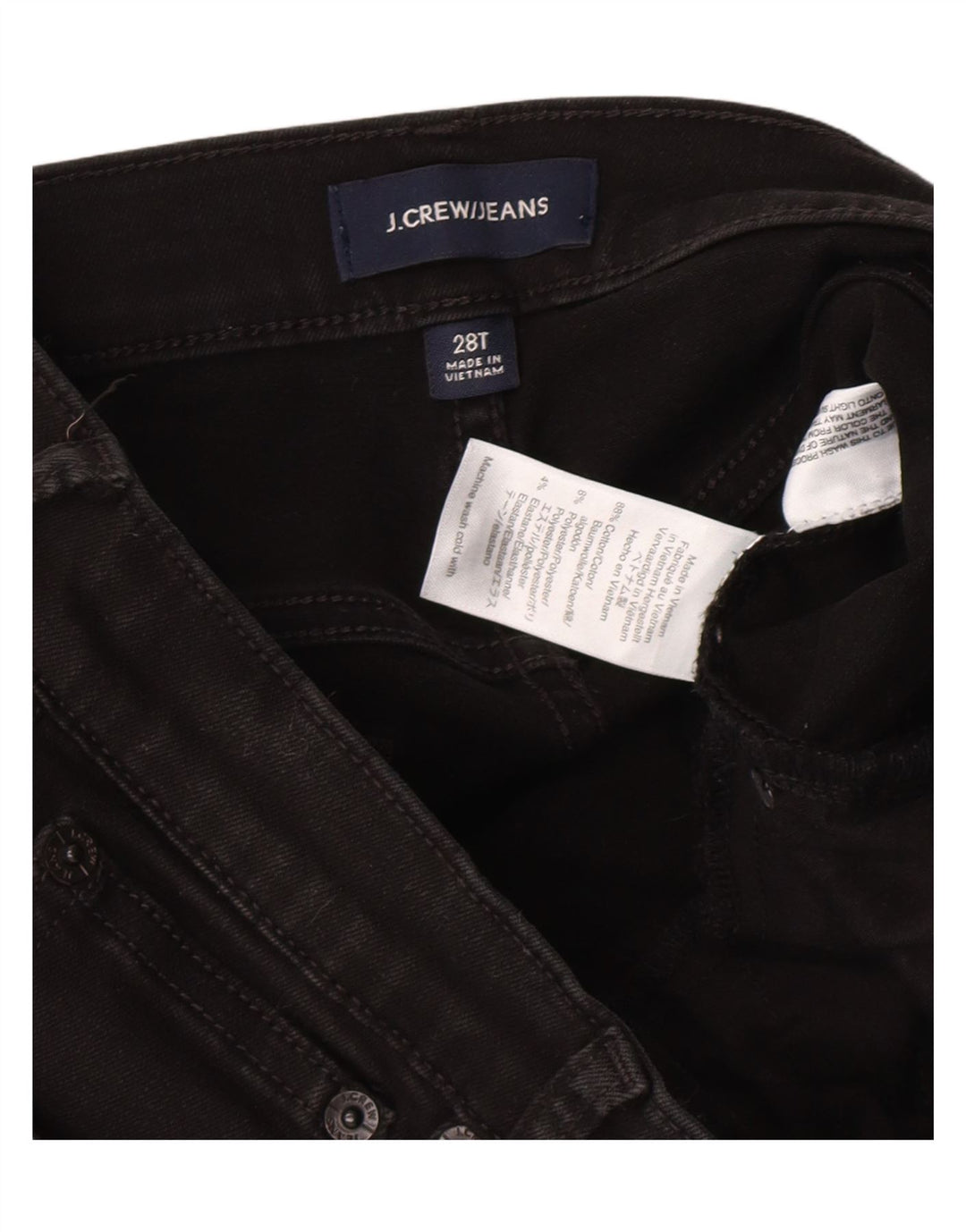 J. CREW Womens Skinny Jeans W28 L30 Black Cotton Vintage J. Crew and Second-Hand J. Crew from Messina Hembry 