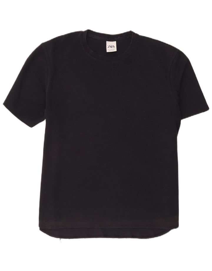 Zara Herre T-Shirt Top XL Marineblå