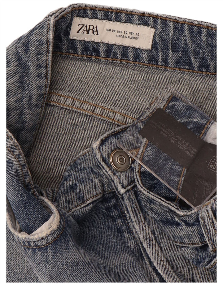 ZARA Jeans med brede ben til mænd EU 38 Small W30 L31 Blå bomuld