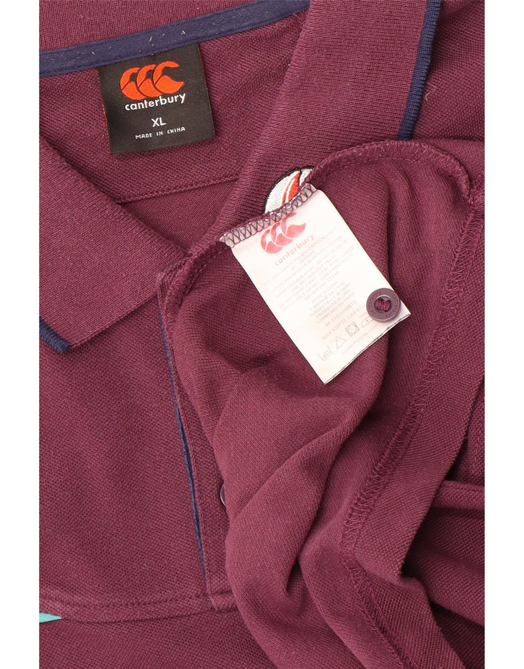 CANTERBURY Herre IRFU Polo Shirt XL Lilla Polyester