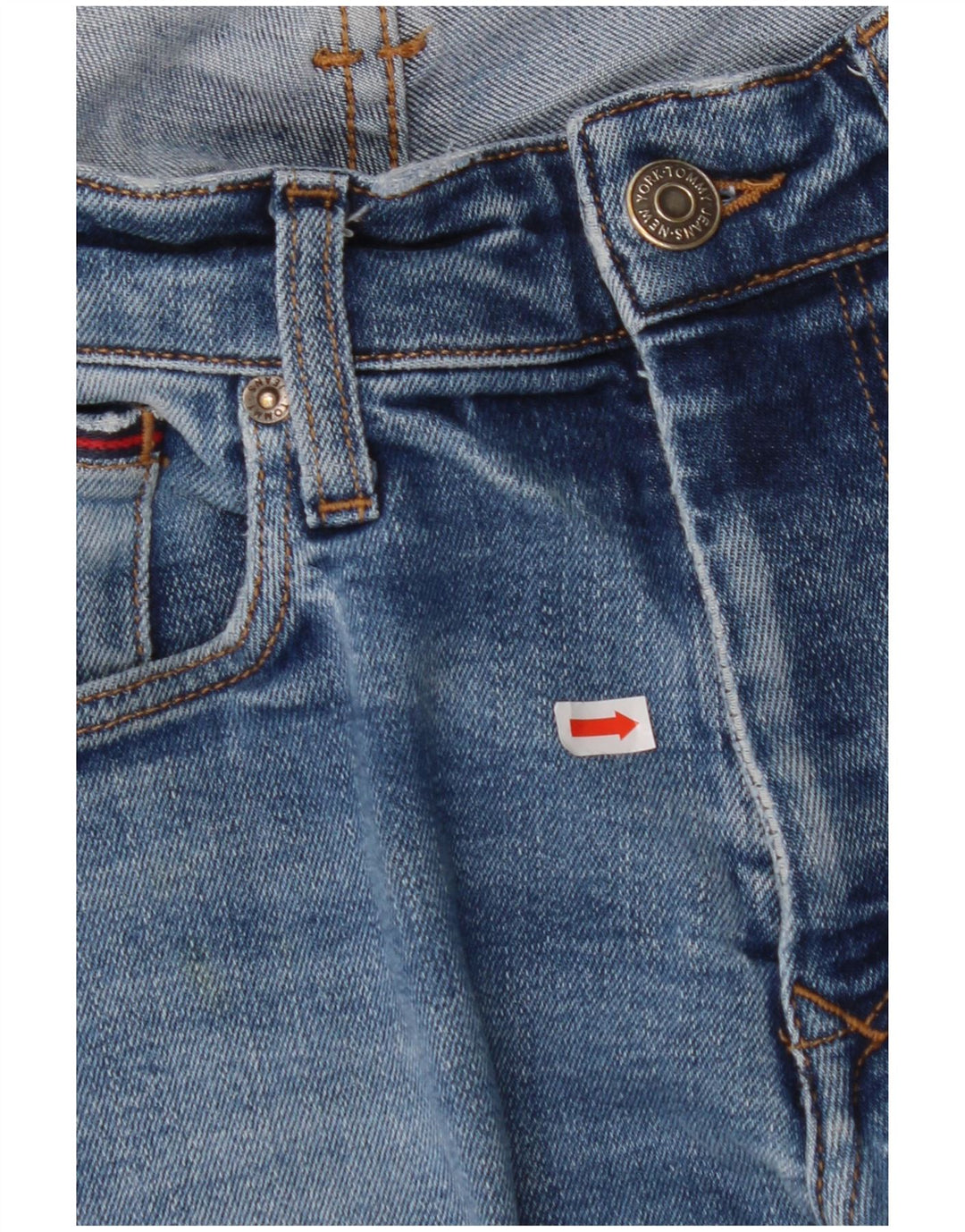TOMMY HILFIGER Straight jeans til mænd W32 L32 blå bomuld