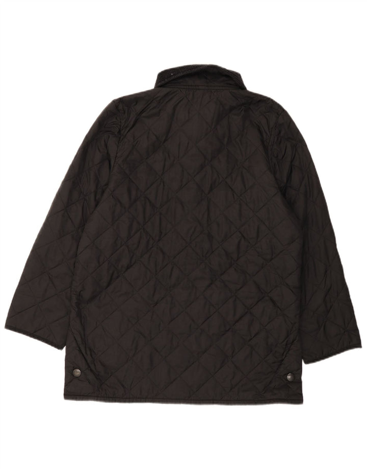 Barbour Boys Quiltet Jakke 13-14 År XL Sort Polyamid