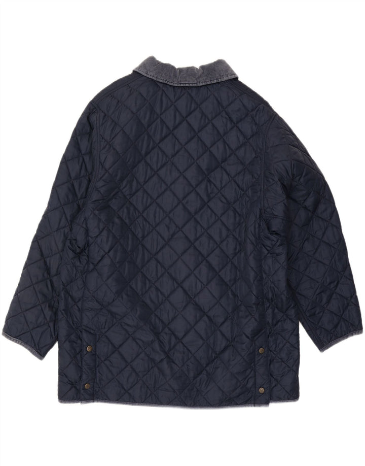 Henri Lloyd Herre quiltet jakke UK 42 XL marineblå nylon