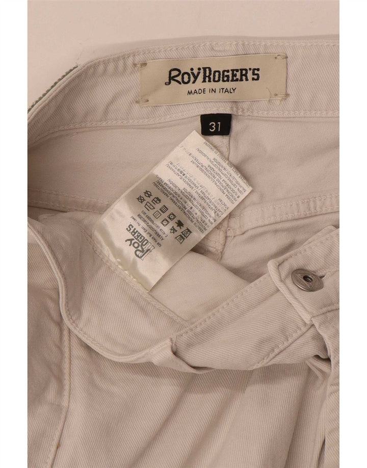 Roy Rogers Herre Slim Straight Jeans W31 L32 Beige Bomuld