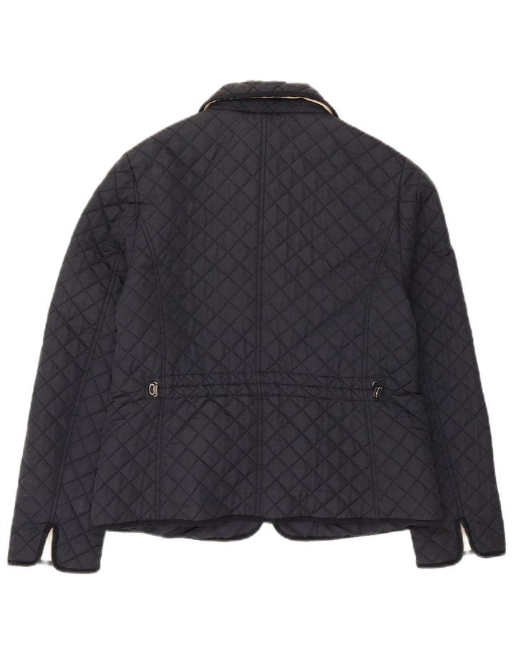 Hobbs Quiltet jakke til kvinder UK 12 Mellem marineblå polyamid