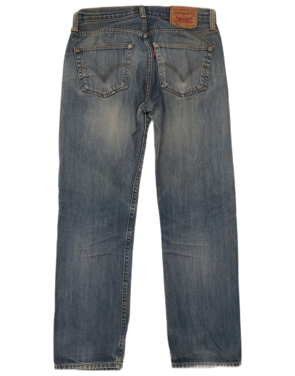 Levi's Mens 501 Straight Jeans W32 L32 Blue Cotton