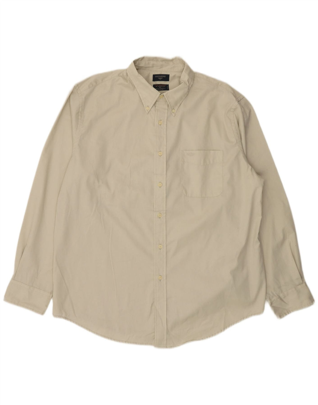 DOCKERS Herreskjorte XL Beige Bomuld