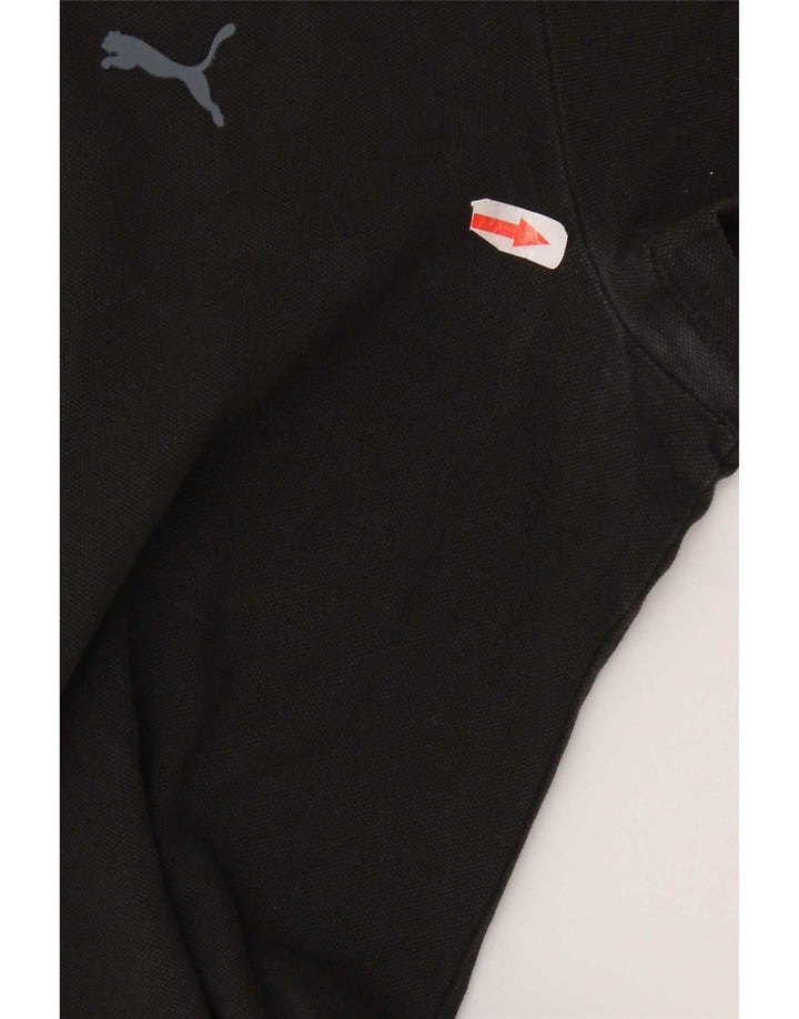 Puma Dame Polo Shirt UK 14 Stor Sort Bomuld