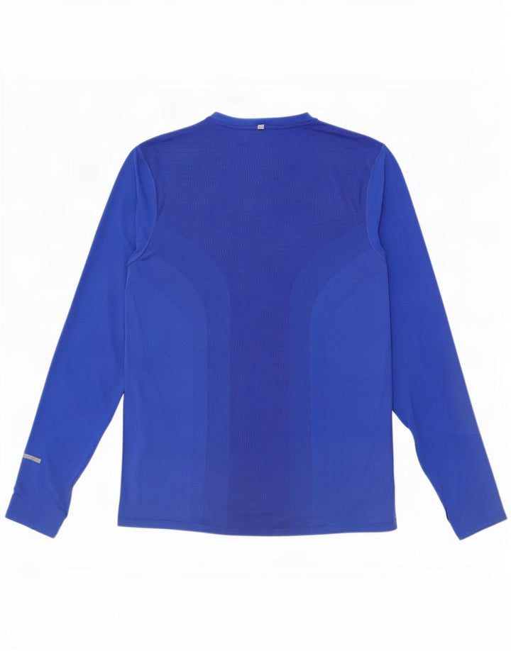 Nike Herre Dri Fit Top Langærmet Medium Blue Polyester