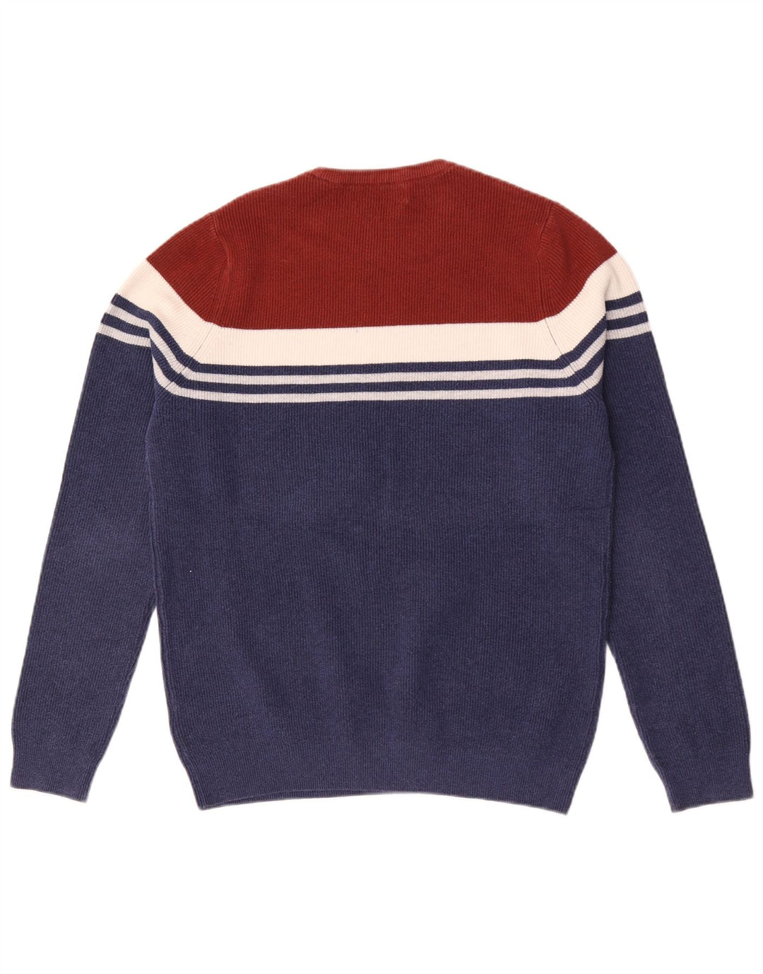 Marks & Spencer Herre Crew Neck Trøje Medium Navy Blå Colourblock
